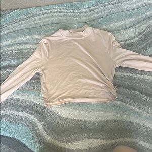 Cream Long Sleeve Crop Top